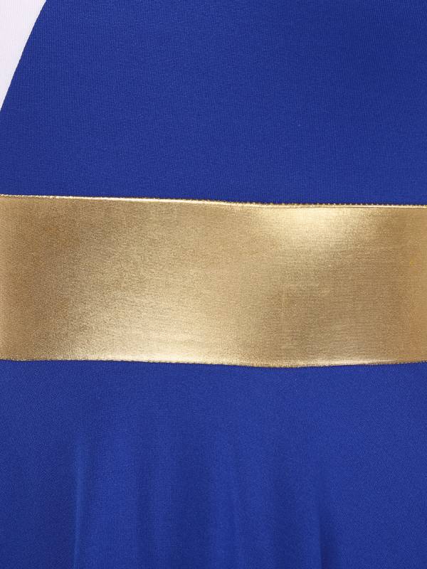 Women Sleeveless V Neck High Low Praise Dresses(no white underdress) thumb