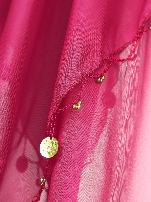 Women Sequin Beaded Chiffon Belly Dance Skirts thumb