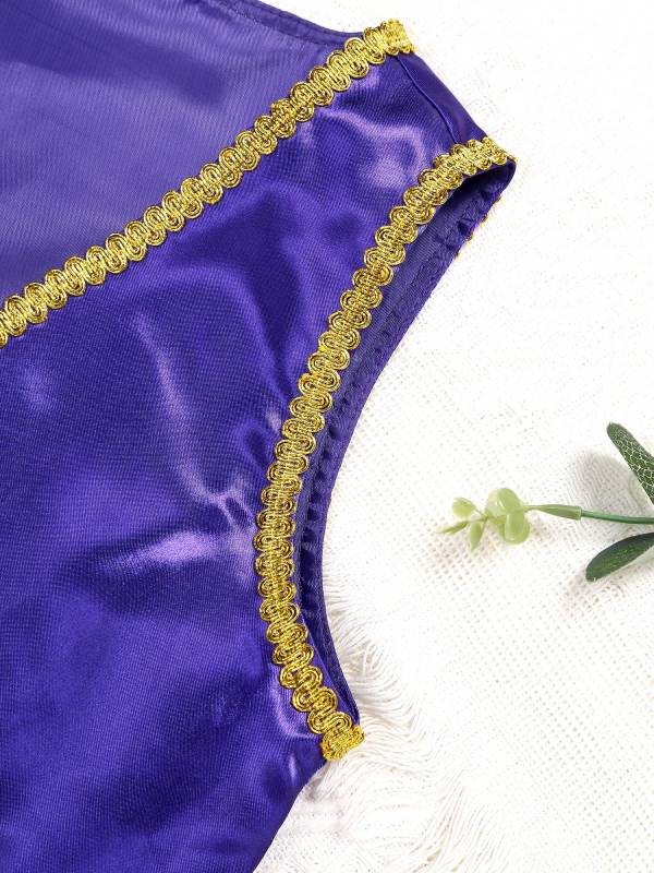 Kids Boys Glossy Open Front Vest Aladdin Cosplay Costume thumb