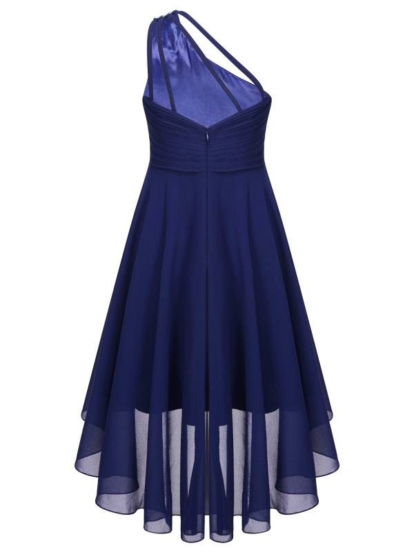 Kids Girls Sequin One Shoulder High-Low Dress thumb