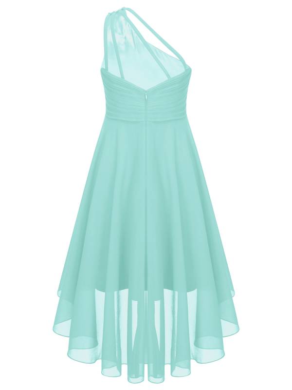 Kids Girls Sequin One Shoulder High-Low Dress thumb