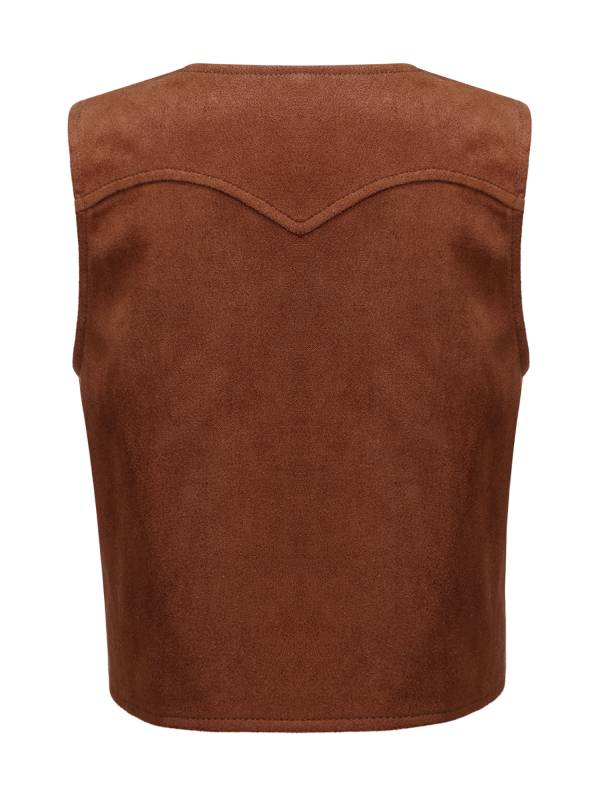 Kids Boys Cowboy Dress Up Fringe Vest Halloween Costumes thumb