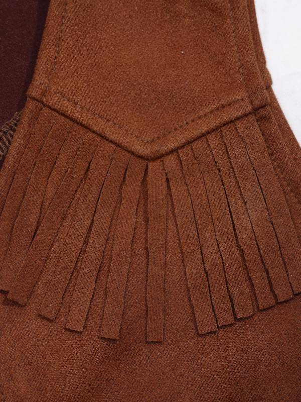 Kids Boys Cowboy Dress Up Fringe Vest Halloween Costumes thumb