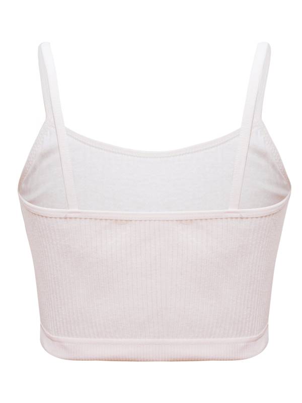 Kids Girls Ribbed Spaghetti Straps Crop Top Solid Sport Camisole thumb