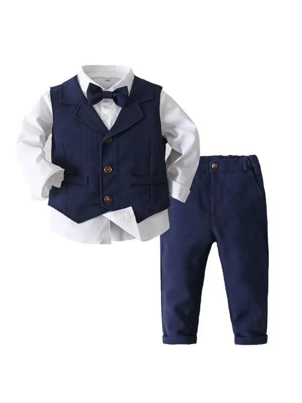 Baby/Toddler Boys 4-Piece Cotton Formal Gentleman Suits thumb
