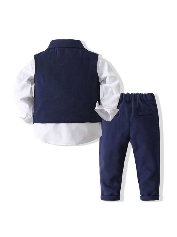 Baby/Toddler Boys 4-Piece Cotton Formal Gentleman Suits thumb