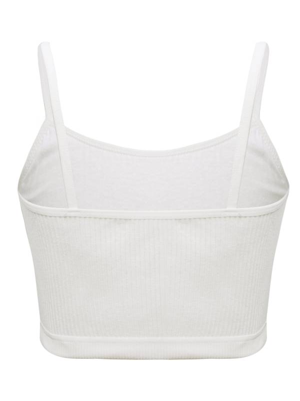Kids Girls Ribbed Spaghetti Straps Crop Top Solid Sport Camisole thumb