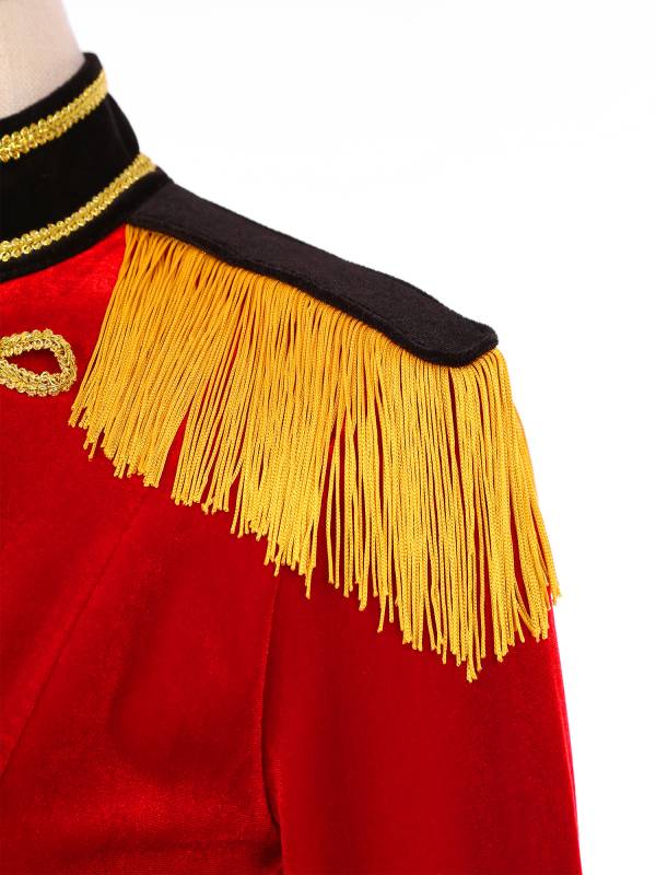 Women Circus Ringmaster Costume Long Sleeve Velvet Jacket Coat thumb