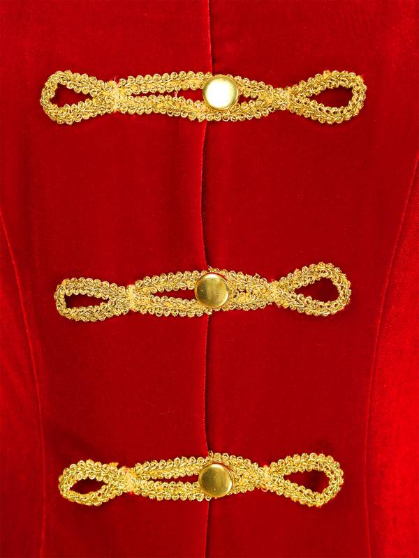 Women Circus Ringmaster Costume Long Sleeve Velvet Jacket Coat thumb