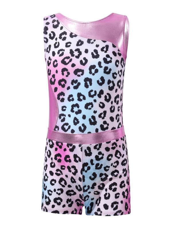 Kids Girls 2pcs Unicorn Rainbow Printed Gymnastics Dance Sets thumb