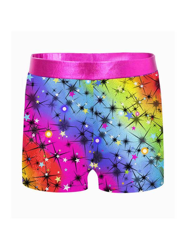 Kids Girls 2pcs Unicorn Rainbow Printed Gymnastics Dance Sets thumb