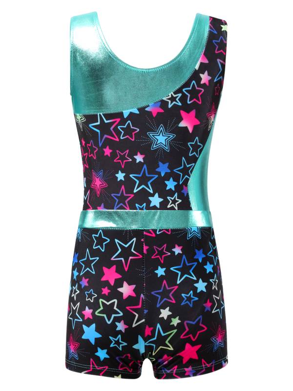 Kids Girls 2pcs Unicorn Rainbow Printed Gymnastics Dance Sets thumb