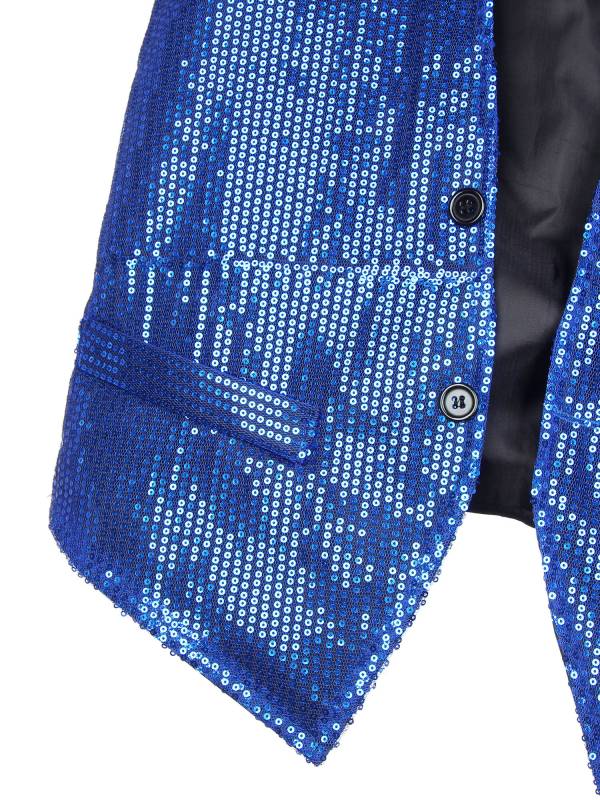 Adults Sparkling Sequin Vest Sleeveless Waistcoat Jazz Dance Tops thumb