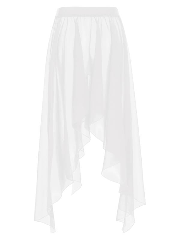 Women Semi See Through Asymmetrical Belly Dance Skirt thumb