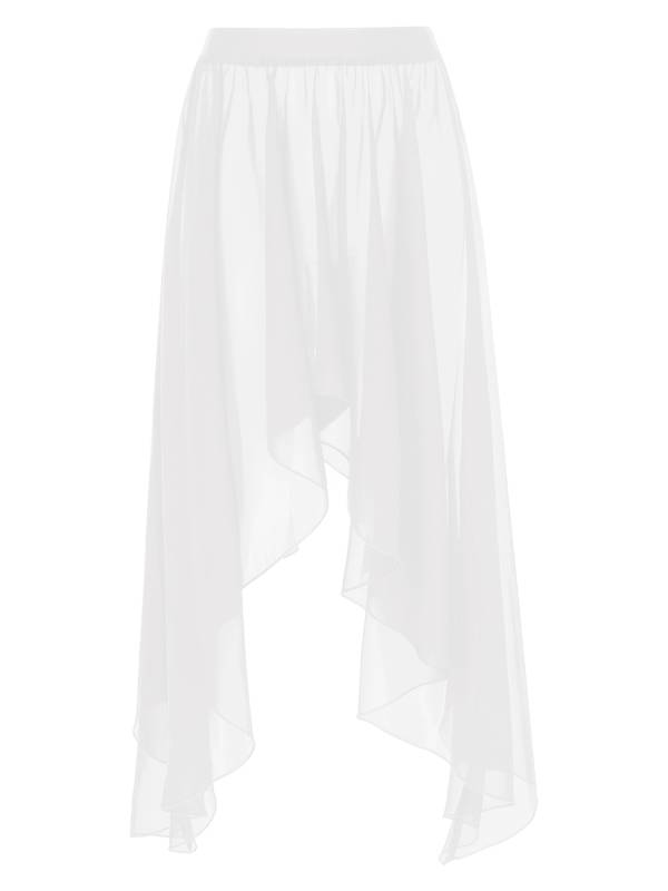 Women Semi See Through Asymmetrical Belly Dance Skirt thumb