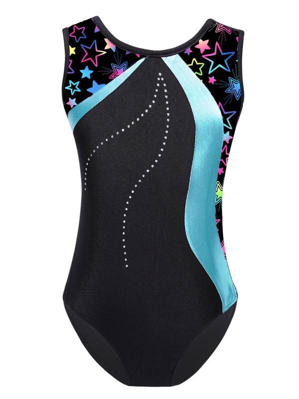 Kids Girls Sleeveless Gymnastics Training Leotard thumb