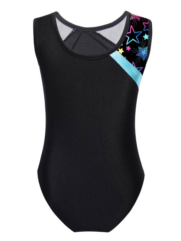 Kids Girls Sleeveless Gymnastics Training Leotard thumb