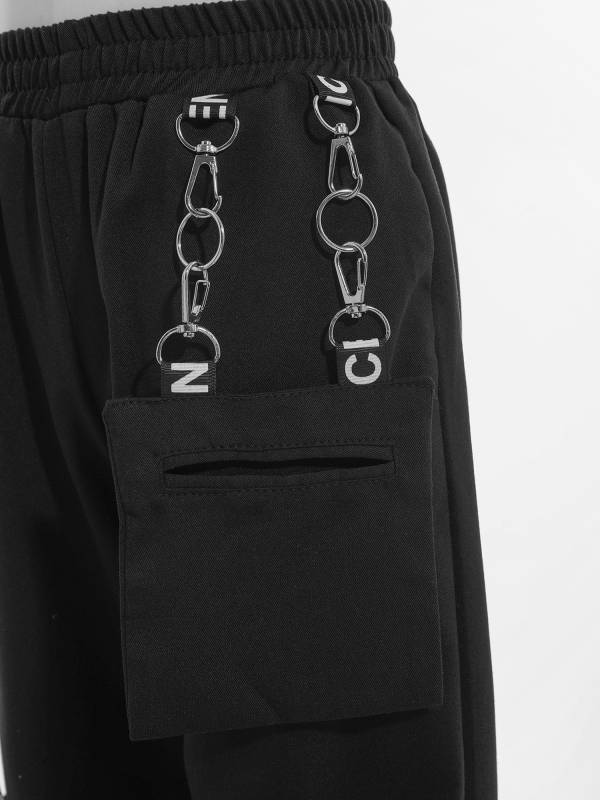 Kids Girls Metal Chain Pocket Sweatpants thumb