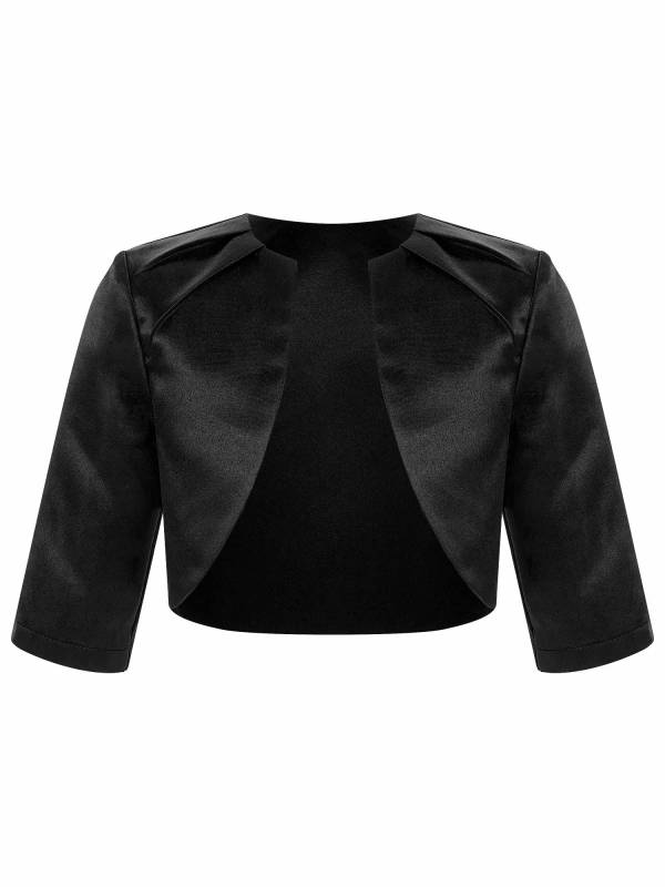 Kids Girls 3/4 Sleeves Party Dresses Bolero Cardigan thumb