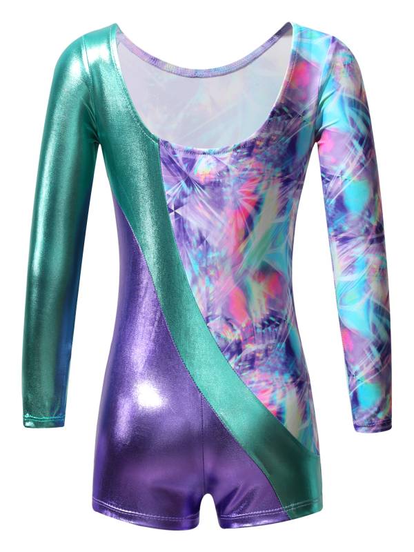 Kids Girls Long Sleeve Stars and Unicorns Print Jumpsuit thumb