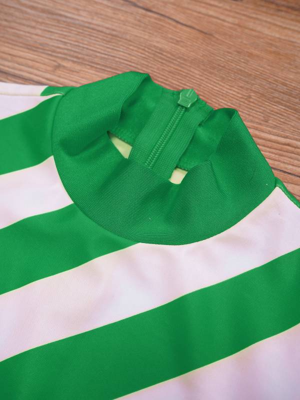 Kids Christmas Turtleneck Long Sleeve Stripe Jumpsuit thumb