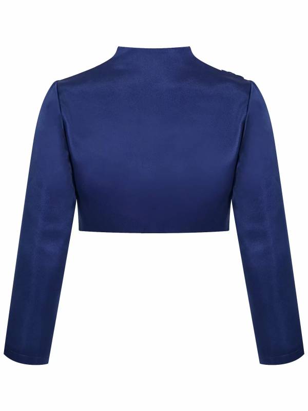 Toddler/Kids Girls Applique Embroidery Bolero Jacket thumb