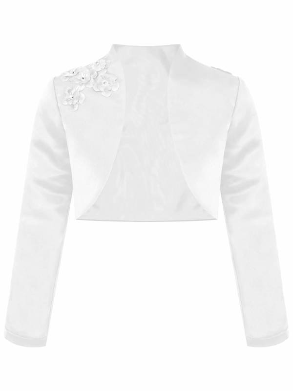 Toddler/Kids Girls Applique Embroidery Bolero Jacket thumb