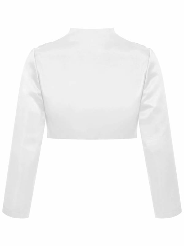 Toddler/Kids Girls Applique Embroidery Bolero Jacket thumb