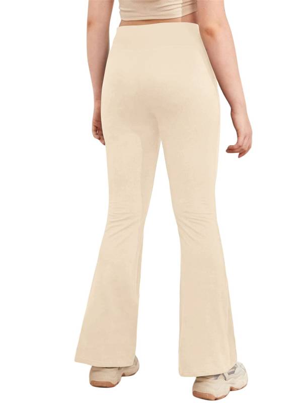 Kids Girls V-Shaped Waistband Flared Yoga Pants thumb