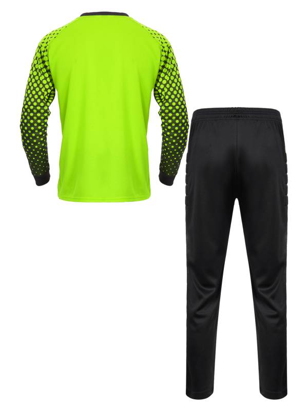 Kids Boys 2Pcs Long Sleeve Color Block Goalkeeper Football Sets thumb