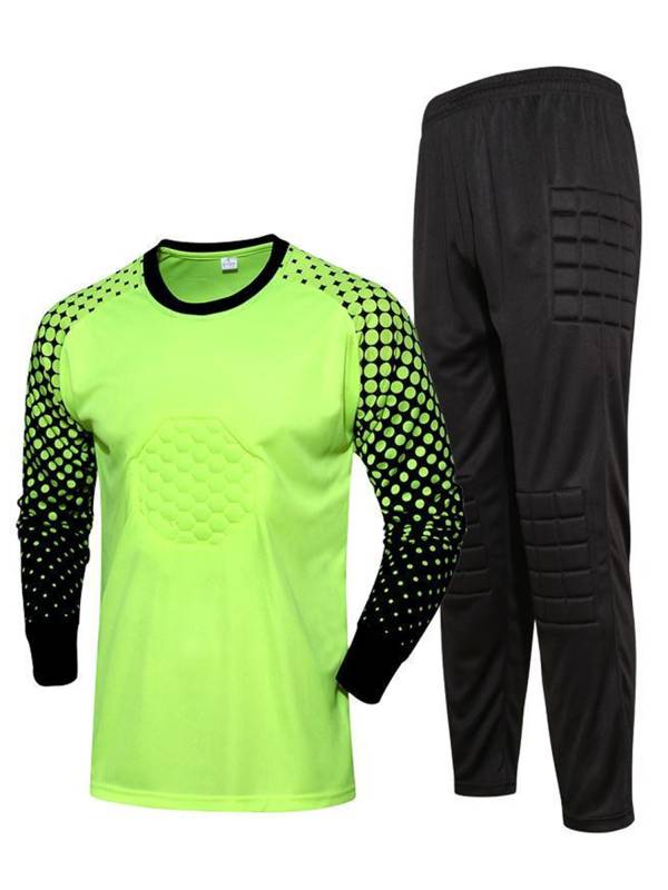 Kids Boys 2Pcs Long Sleeve Color Block Goalkeeper Football Sets thumb