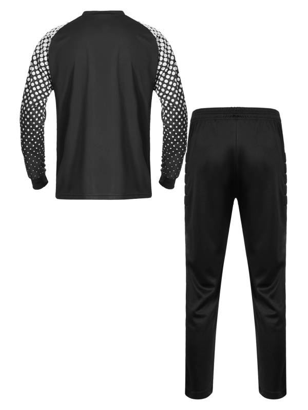 Kids Boys 2Pcs Long Sleeve Color Block Goalkeeper Football Sets thumb
