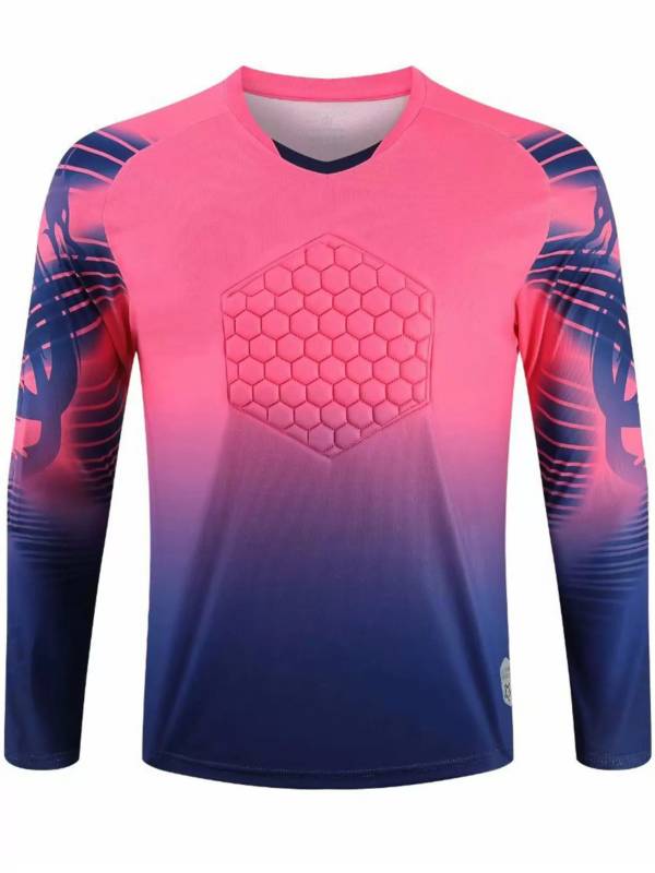 Kids Boys Long Sleeve Protective Padded Football Goalie T-Shirt thumb