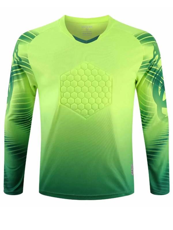 Kids Boys Long Sleeve Protective Padded Football Goalie T-Shirt thumb