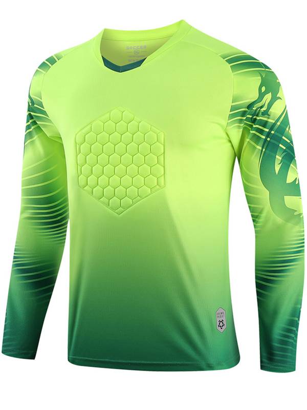 Kids Boys Long Sleeve Protective Padded Football Goalie T-Shirt thumb