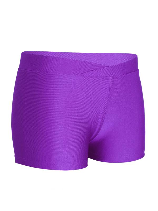 Kids Girls Stretchy V-front Waistband Sports Shorts thumb