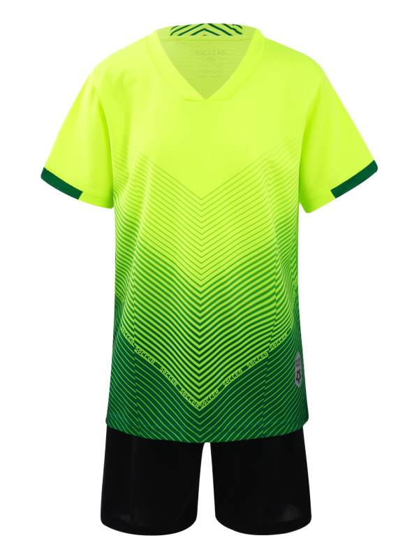 Kids Boys Two Pieces Football Outfits Gradient T-Shirt and Shorts thumb
