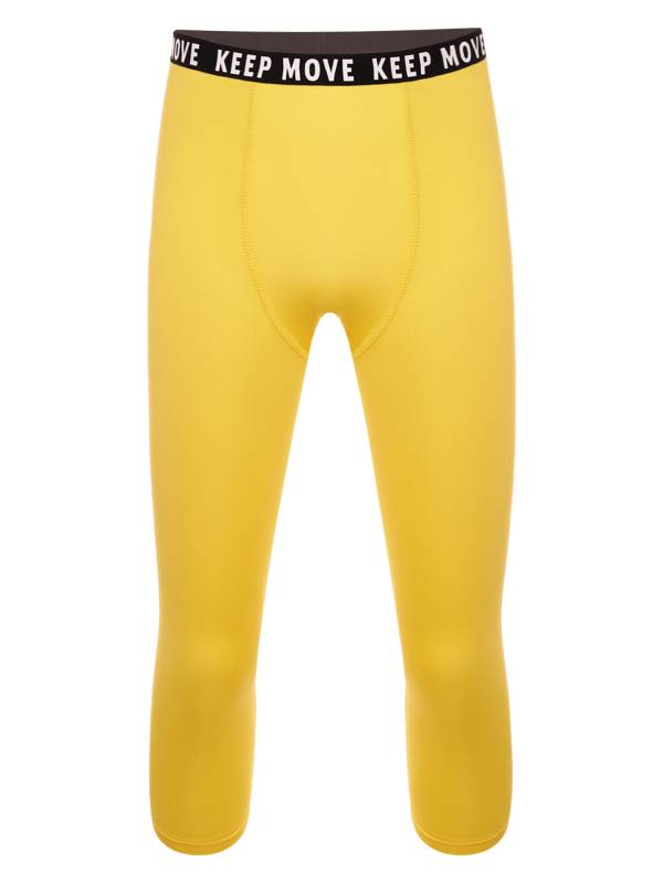 Men Low Waist Skinny Calf Length Moisture-wicking Sports Leggings thumb