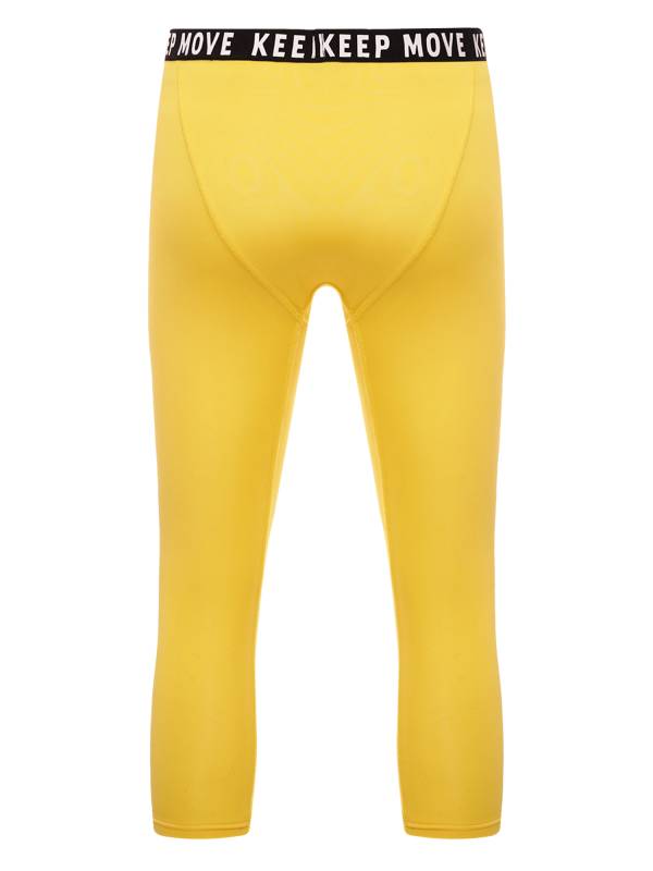 Men Low Waist Skinny Calf Length Moisture-wicking Sports Leggings thumb