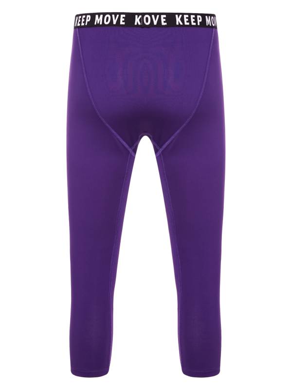 Men Low Waist Skinny Calf Length Moisture-wicking Sports Leggings thumb
