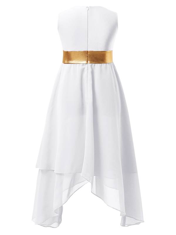 Kids Girls Sleeveless Zipper Praise Worship Dance Dress thumb