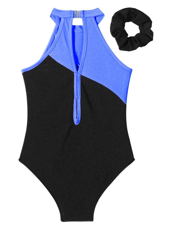 Kids Girls 3pcs Sleeveless Rhinestone Leotards with Shorts Sport Sets thumb