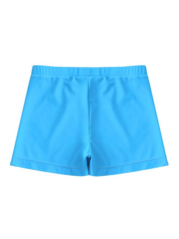 Kids Girls Solid Elastic Waistband Swimming Shorts thumb