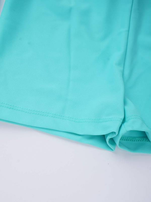 Kids Girls Solid Elastic Waistband Swimming Shorts thumb