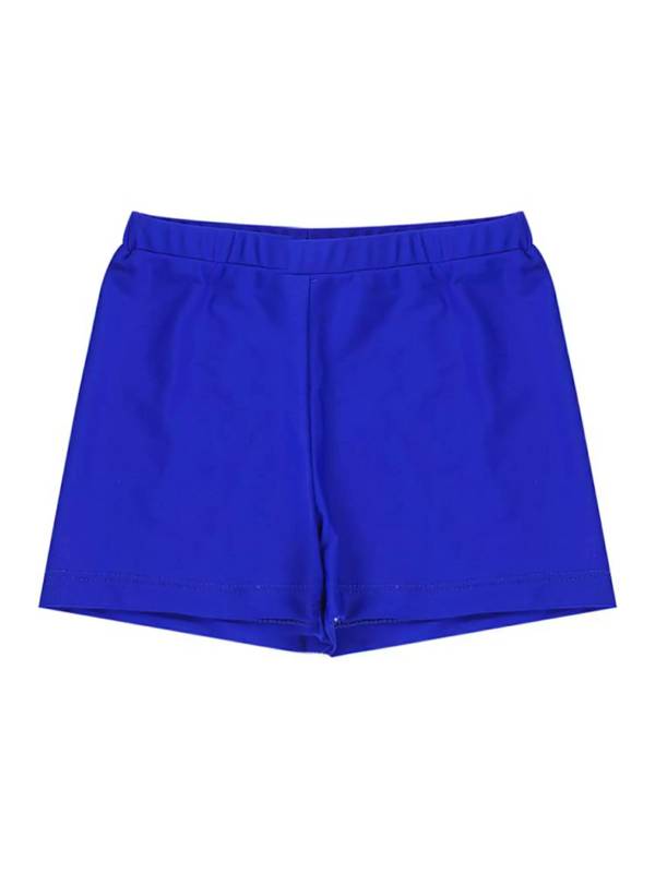 Kids Girls Solid Elastic Waistband Swimming Shorts thumb