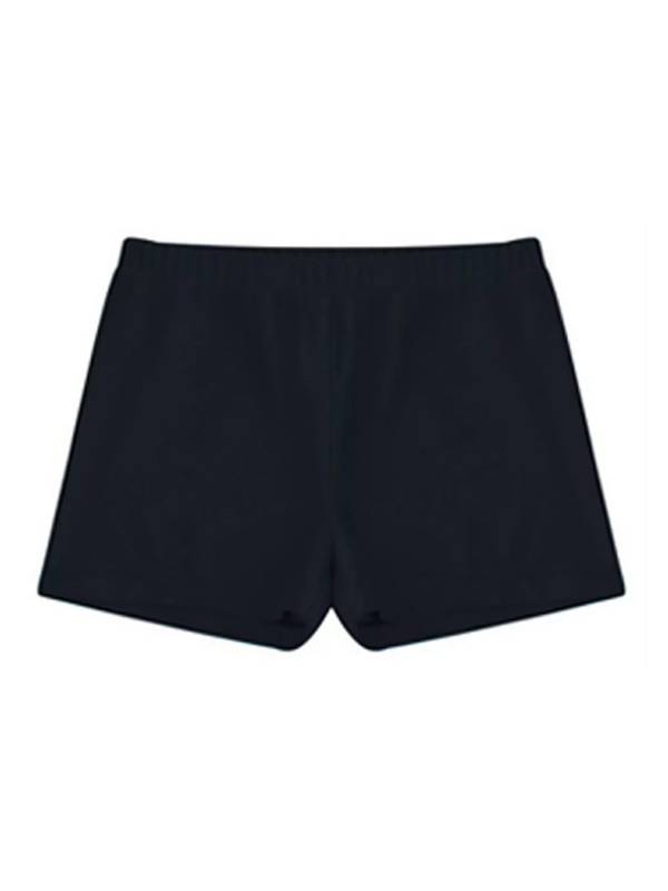 Kids Girls Solid Elastic Waistband Swimming Shorts thumb