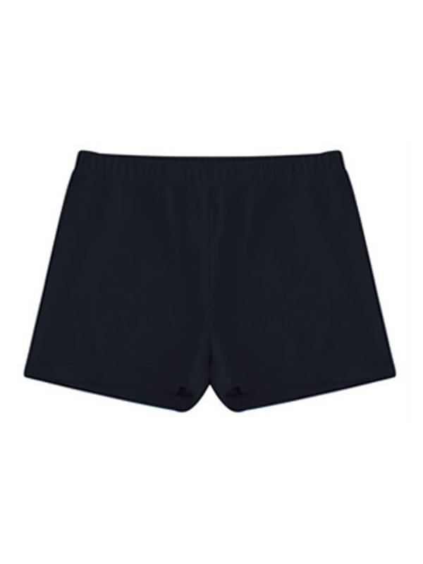 Kids Girls Solid Elastic Waistband Swimming Shorts thumb