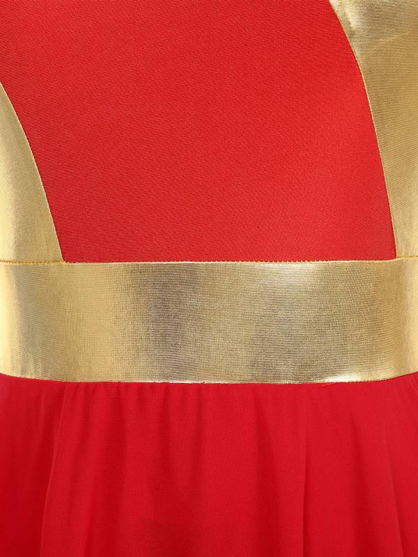 Women Sleeveless Modern Worship Praise Dance Dresses(no white underdress) thumb