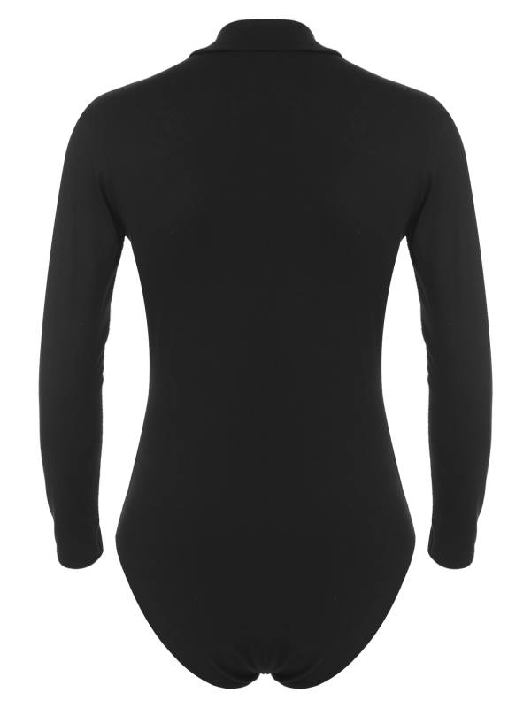 Men One-Piece Undershirt Long Sleeve Gymnastic Leotard thumb