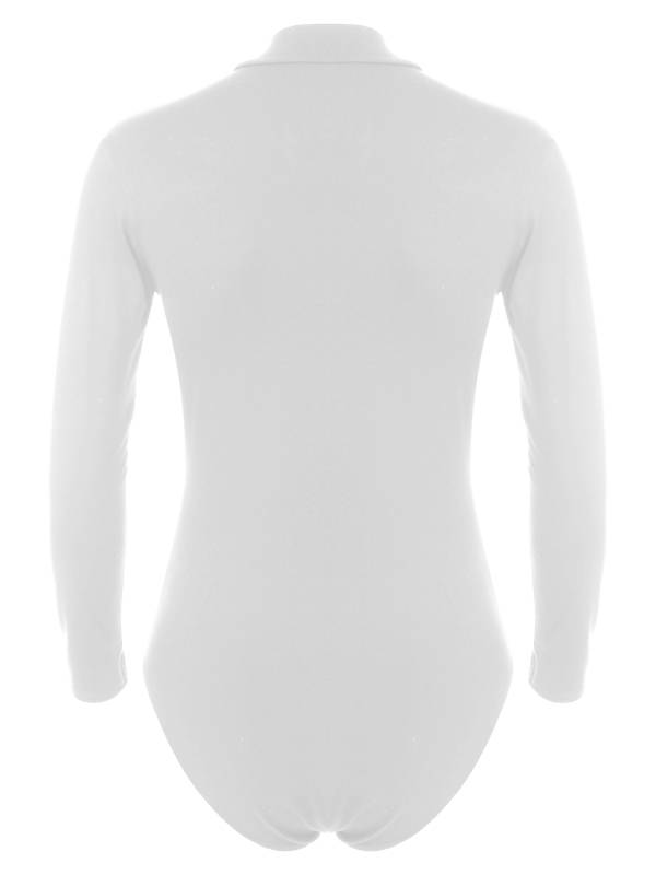 Men One-Piece Undershirt Long Sleeve Gymnastic Leotard thumb
